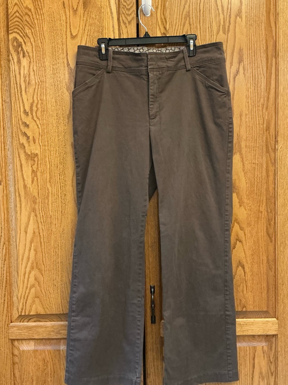 Lee Cotton Spandex Brown Straight Leg Dress Pants Women's Sz 16